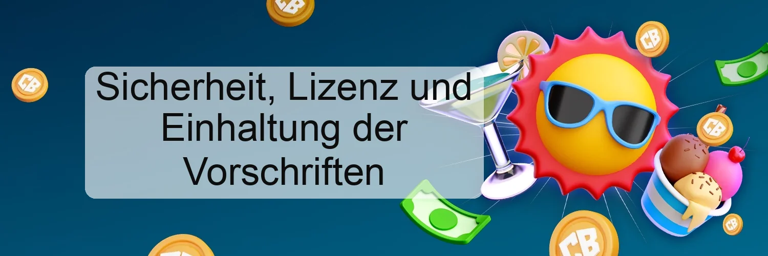 Sicherheit, Lizenz und Einhaltung der Vorschriften